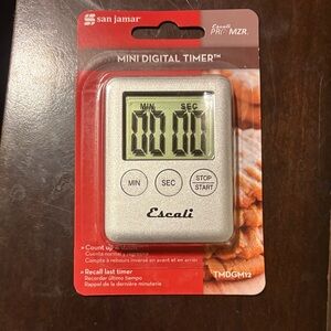 Escali Mini Digital Timer in Silver